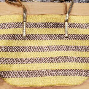Yellow and Brown Tote Bag
